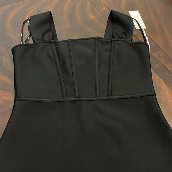 SIENA Stretch Bandage Knit Square Neckline Corset Bodice Bodycon Dress - Picture 10 of 16